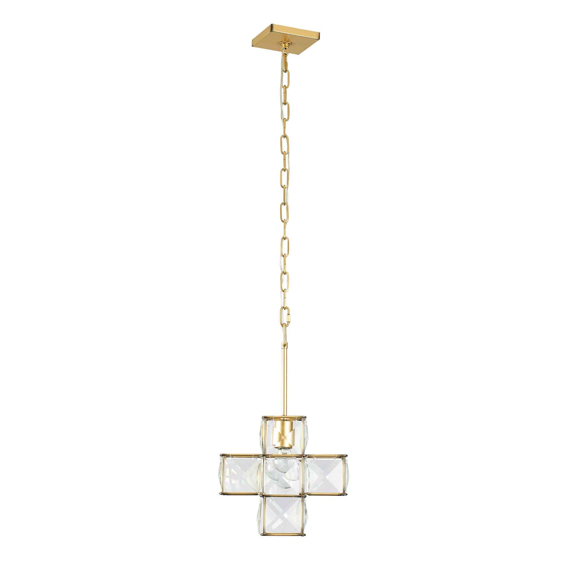 1 light 11 inch calypso gold pendant