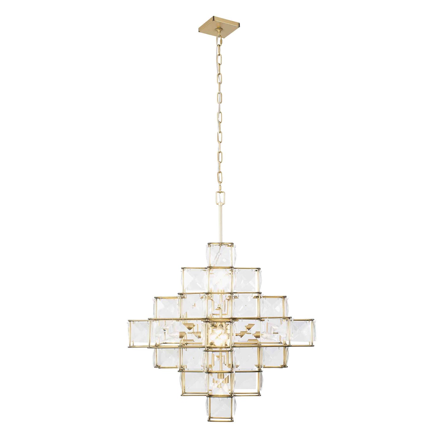 6 light 26 inch calypso gold chandelier