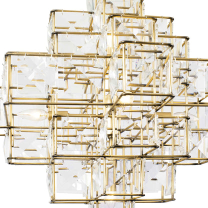 6 light 26 inch calypso gold chandelier