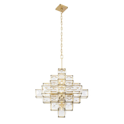 6 light 26 inch calypso gold chandelier