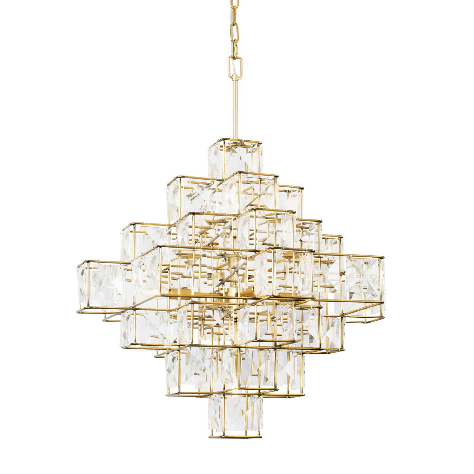 6 light 26 inch calypso gold chandelier