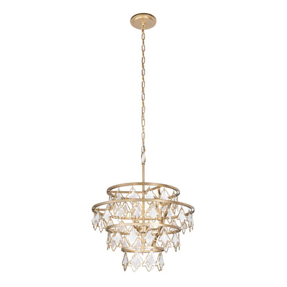 4 light 22 inch french gold chandelier