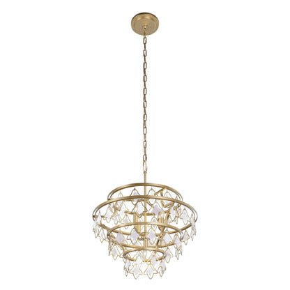 4 light 22 inch french gold chandelier