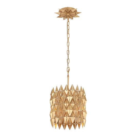 1 light 12 inch french gold pendant