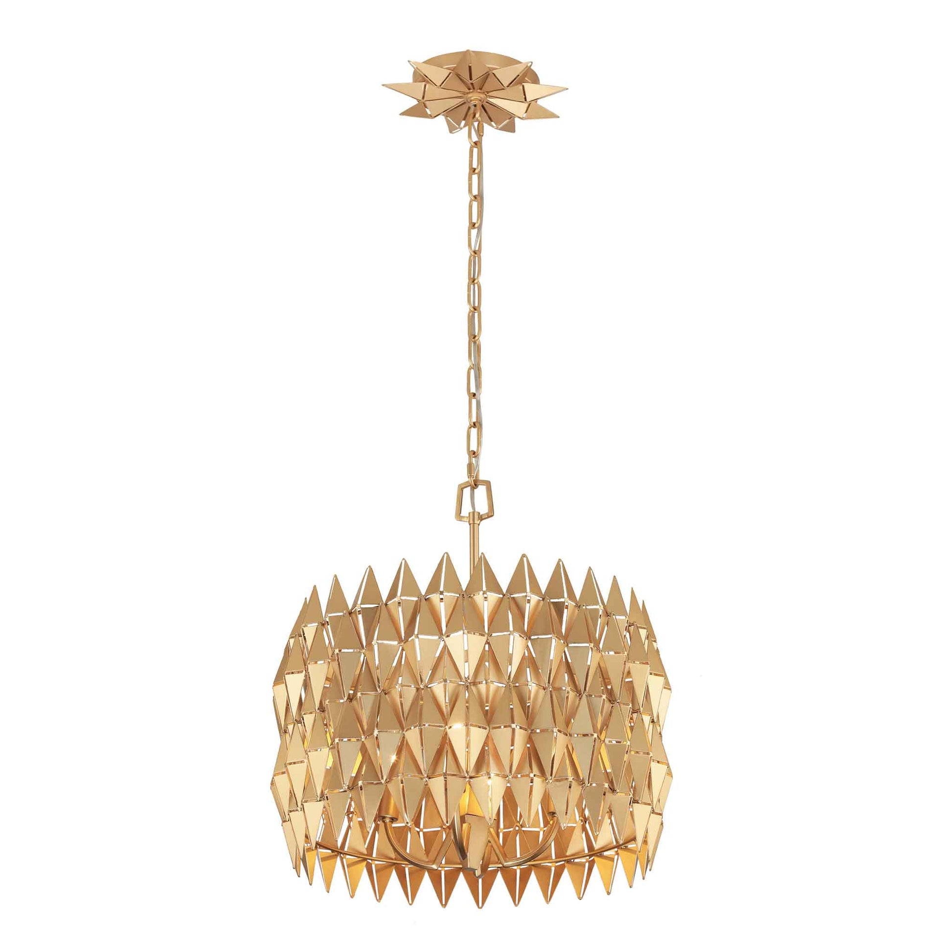 4 light 18 inch french gold pendant