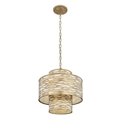 4 light 19 inch 3 tier havana gold pendant