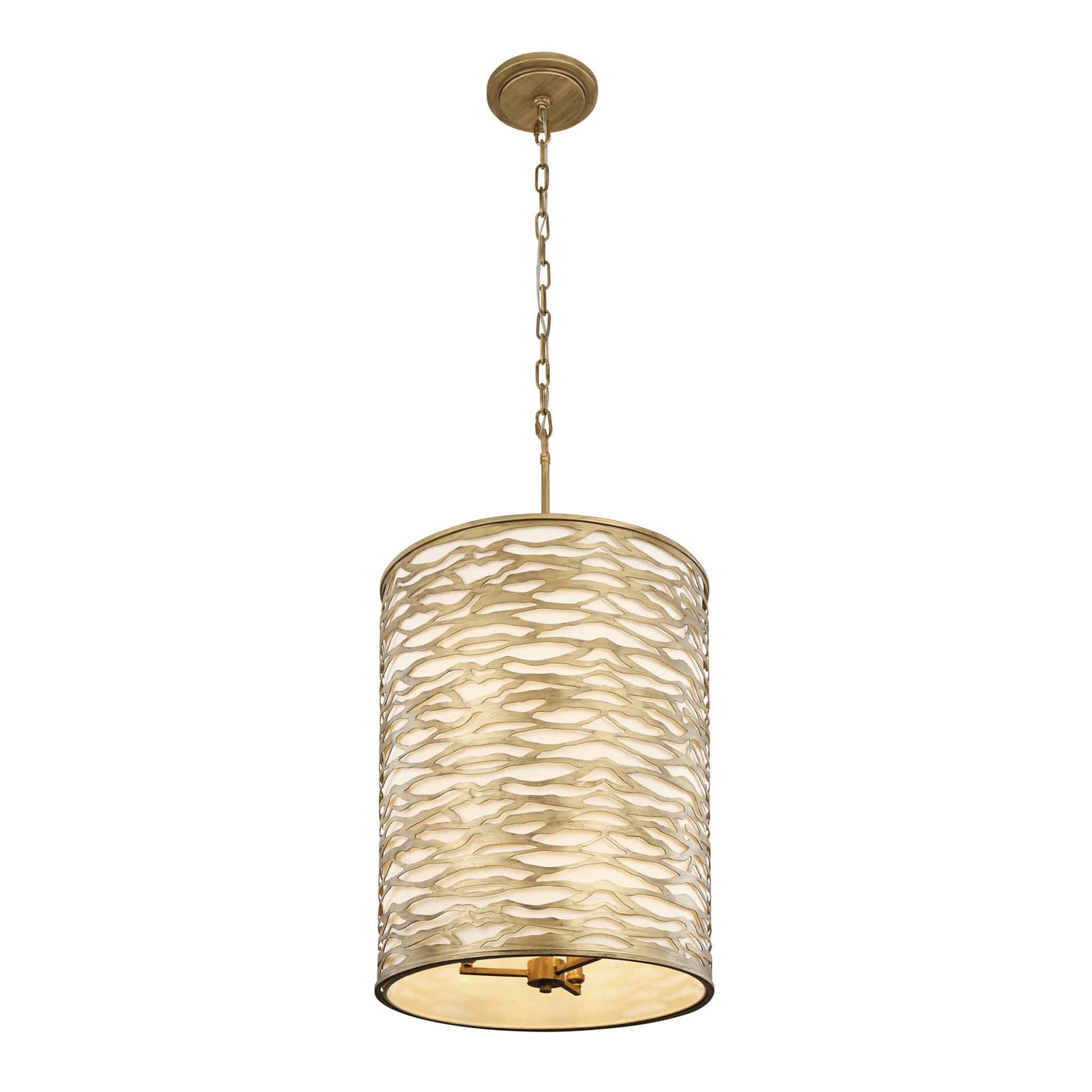 6 light 18 inch havana gold pendant