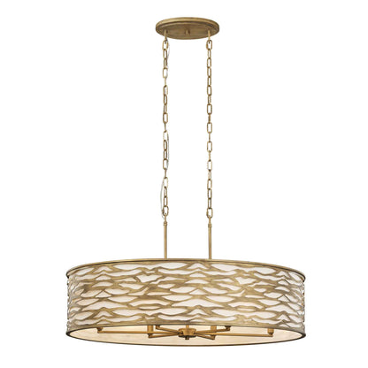 6 light 36 inch havana gold pendant