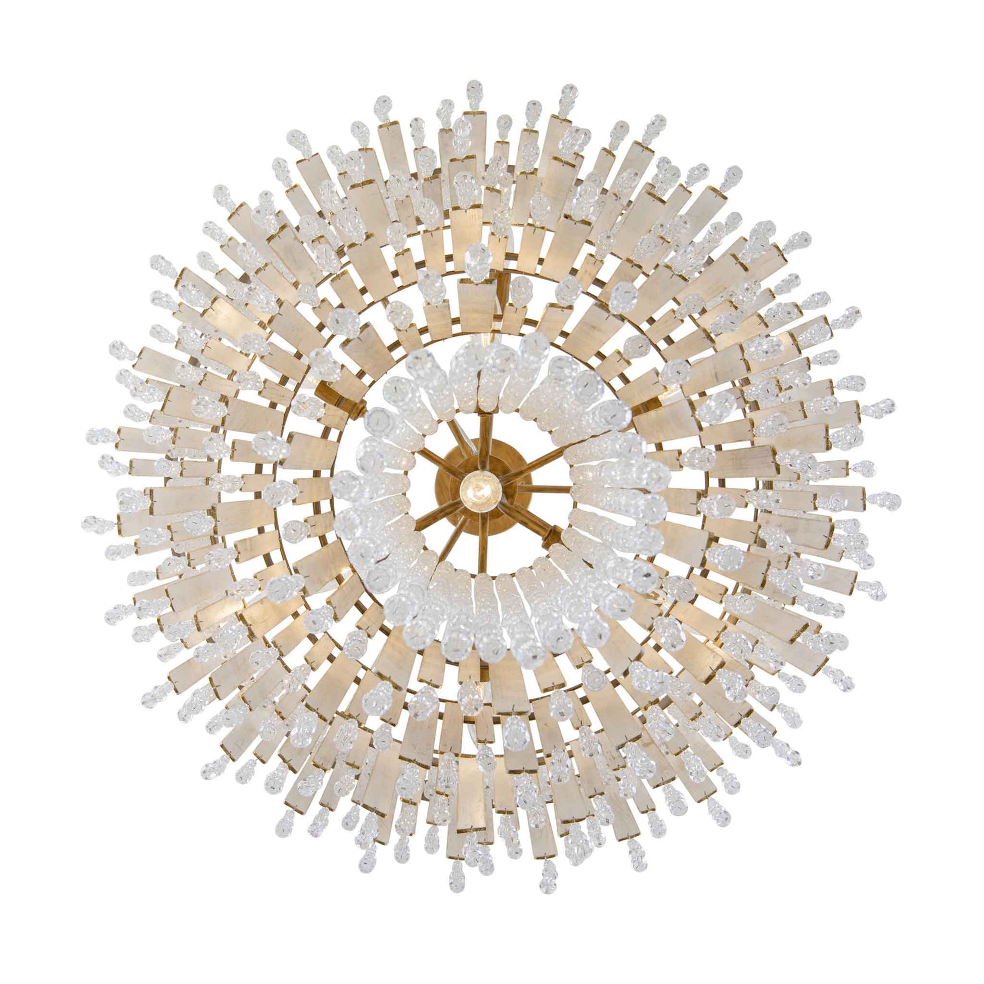 13 light 30 inch gold and white chandelier