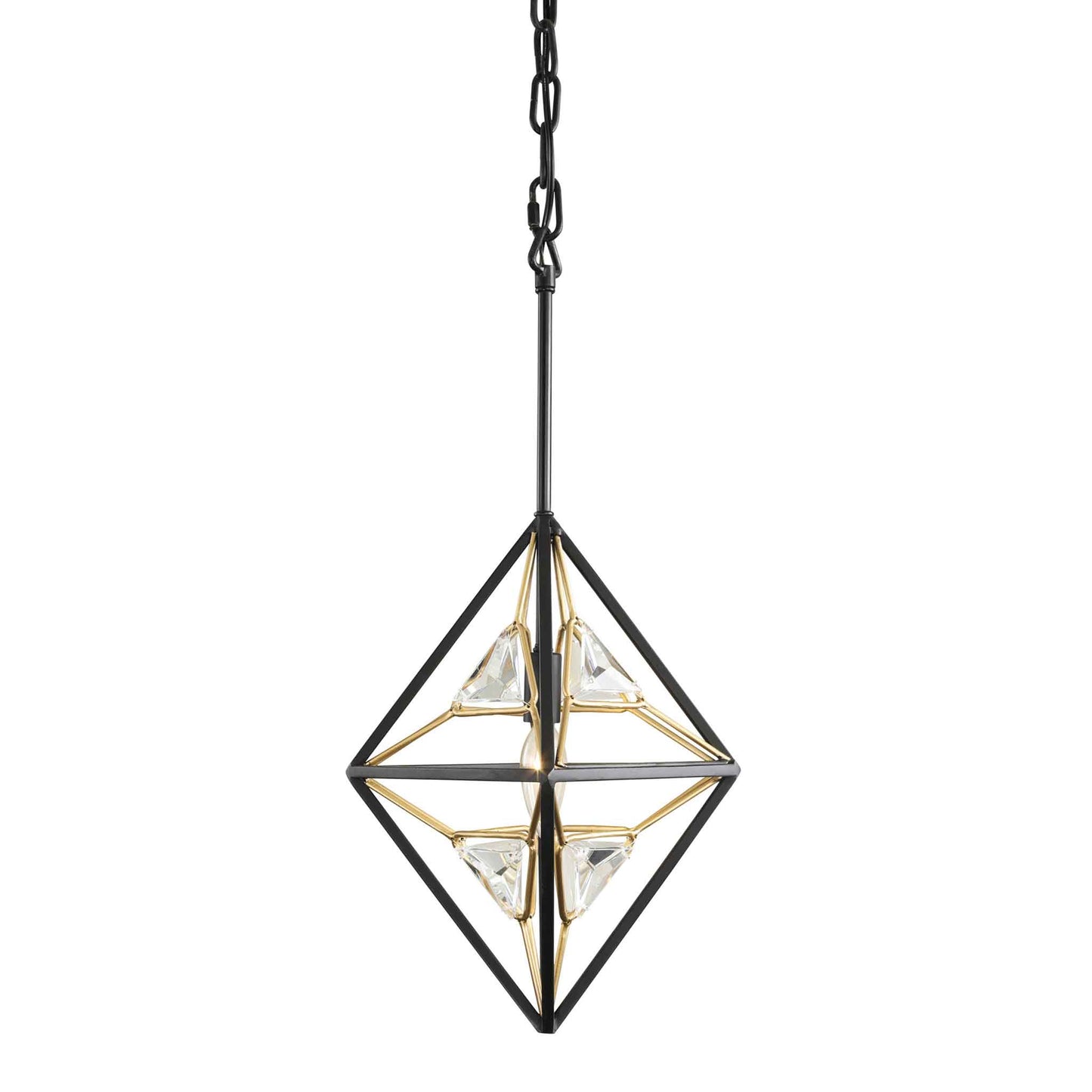 1 light 10 inch black and gold pendant