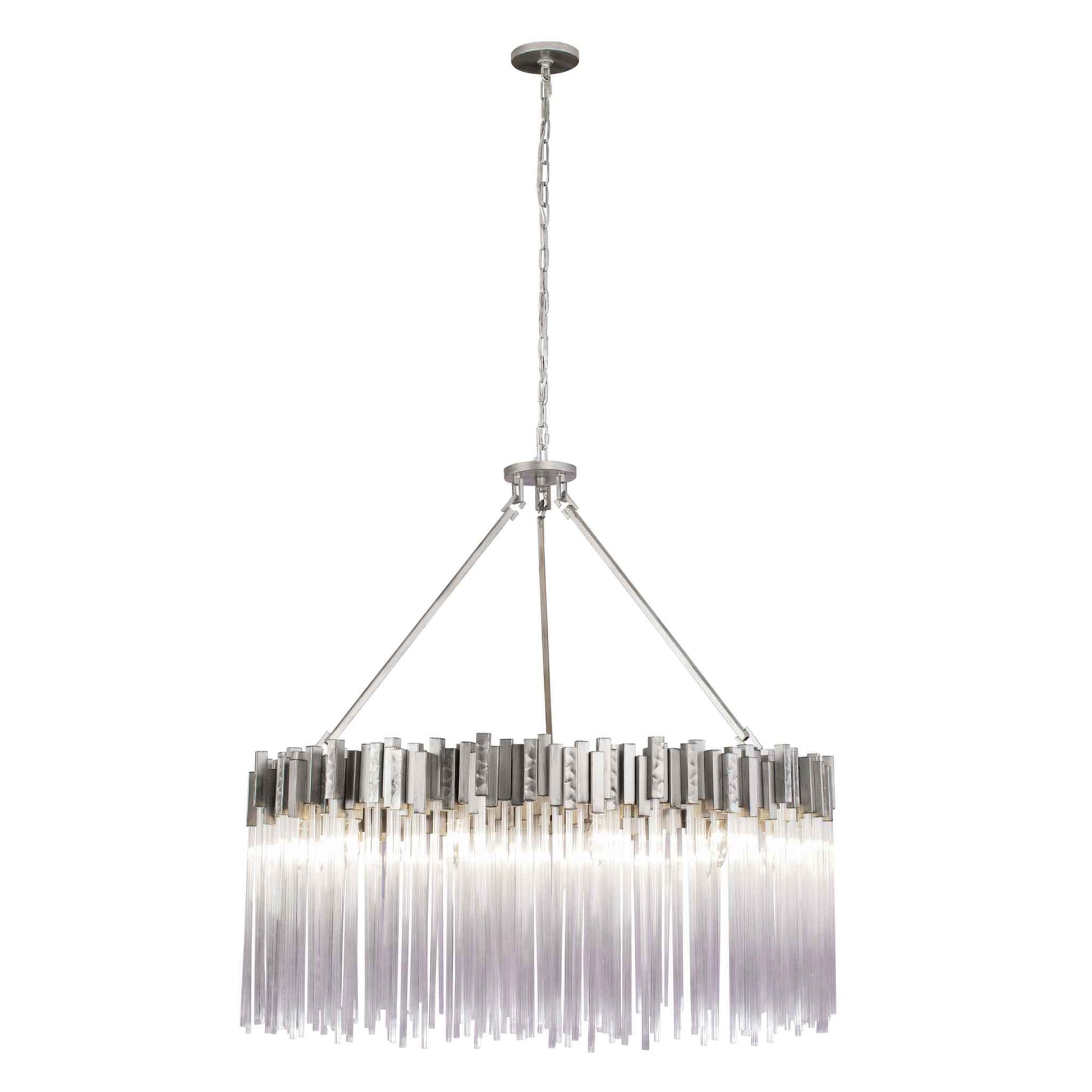 12 light 40 inch rainy night chandelier