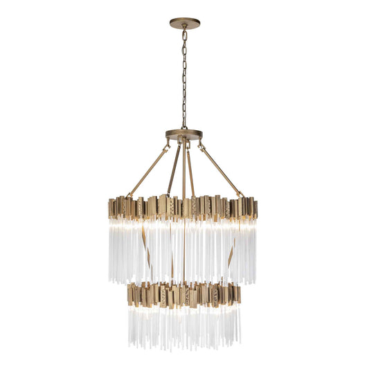 14 light 30 inch 2 tier havana gold chandelier