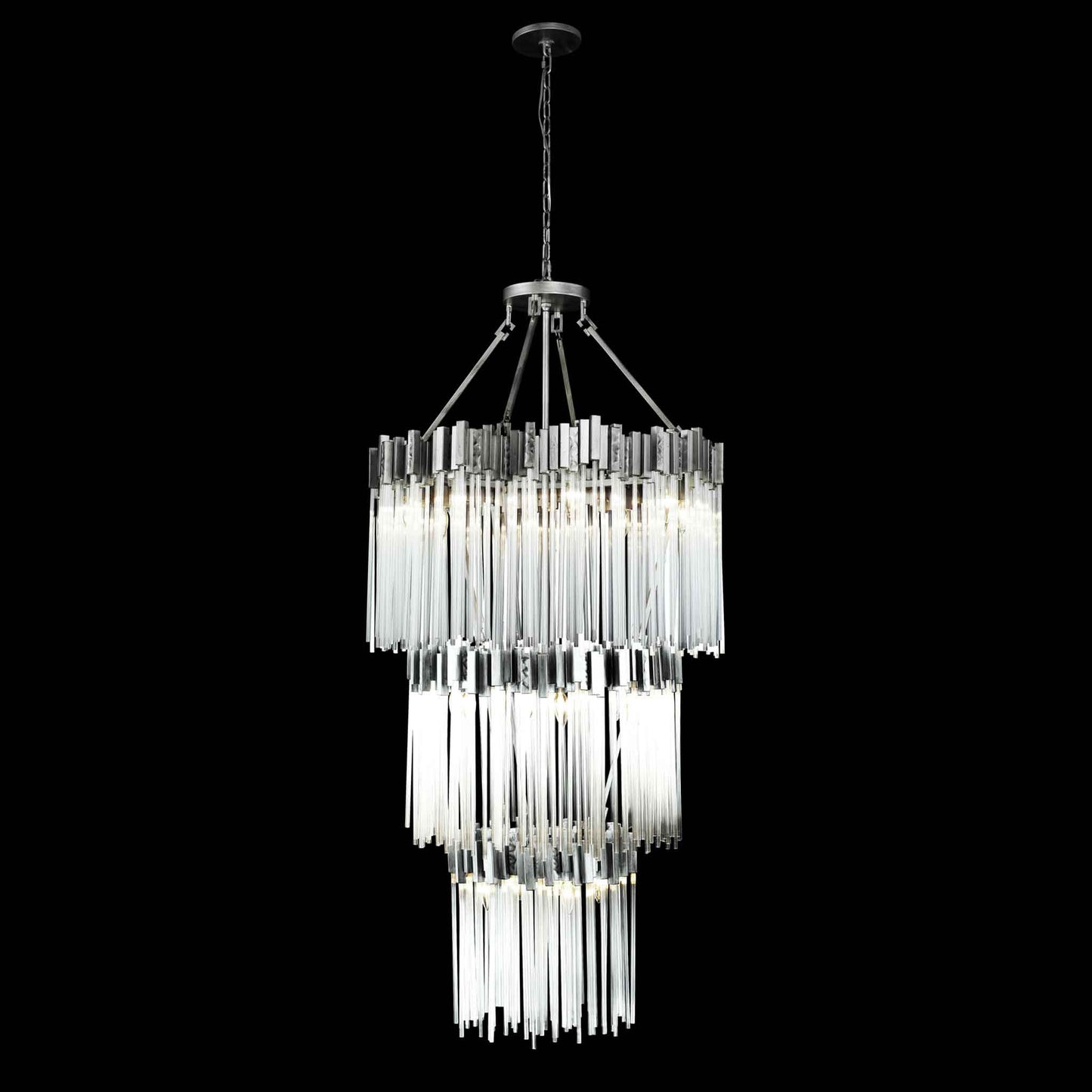 18 light 30 inch 3 tier rainy night chandelier