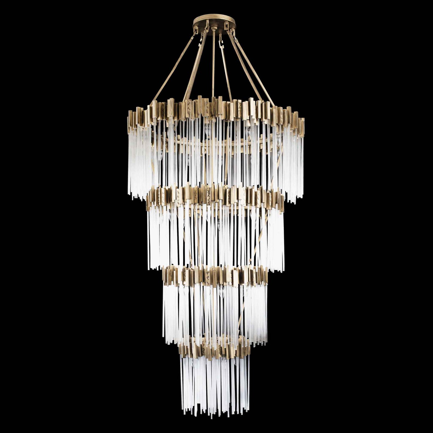 30 light 40 inch 4 tier havana gold chandelier