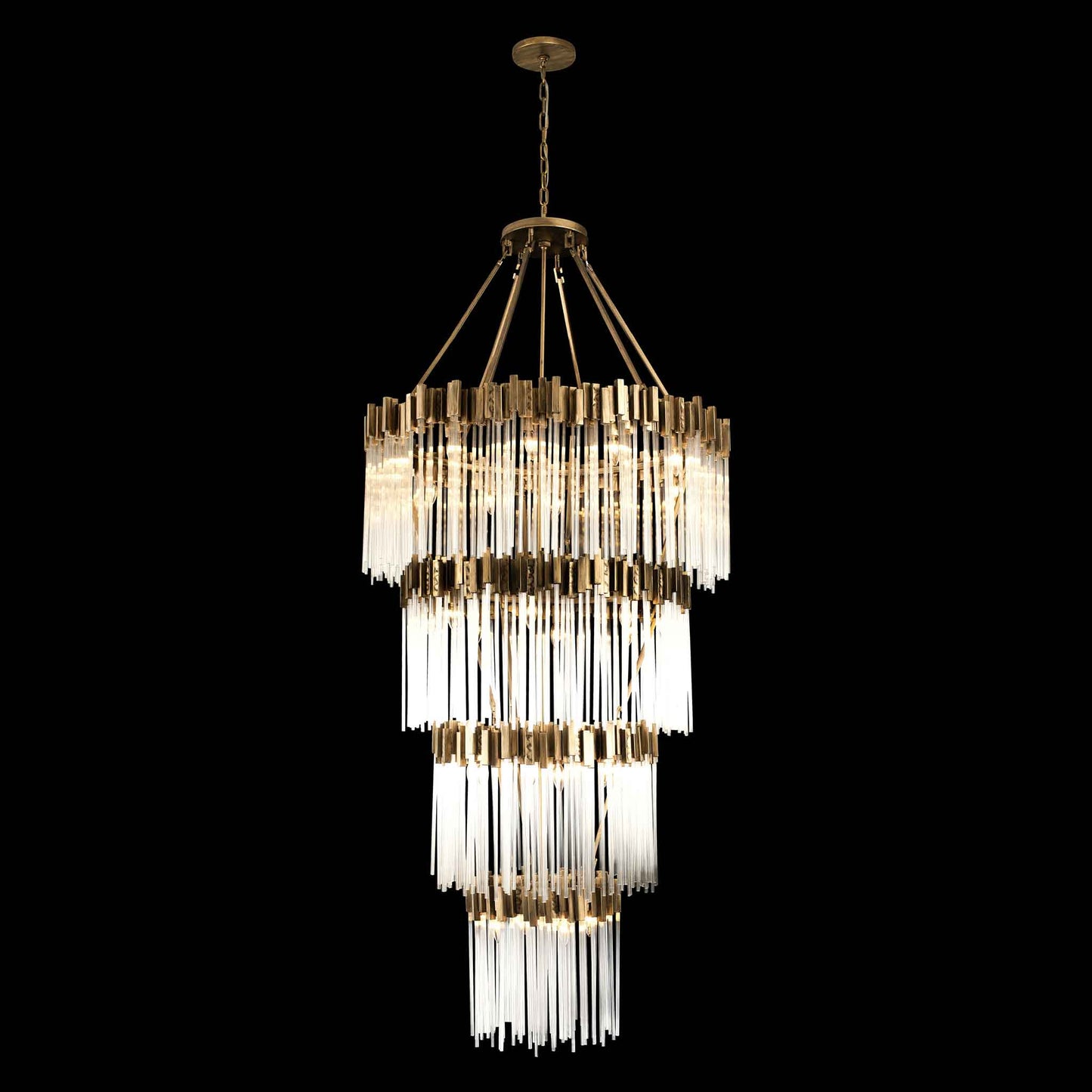 30 light 40 inch 4 tier havana gold chandelier