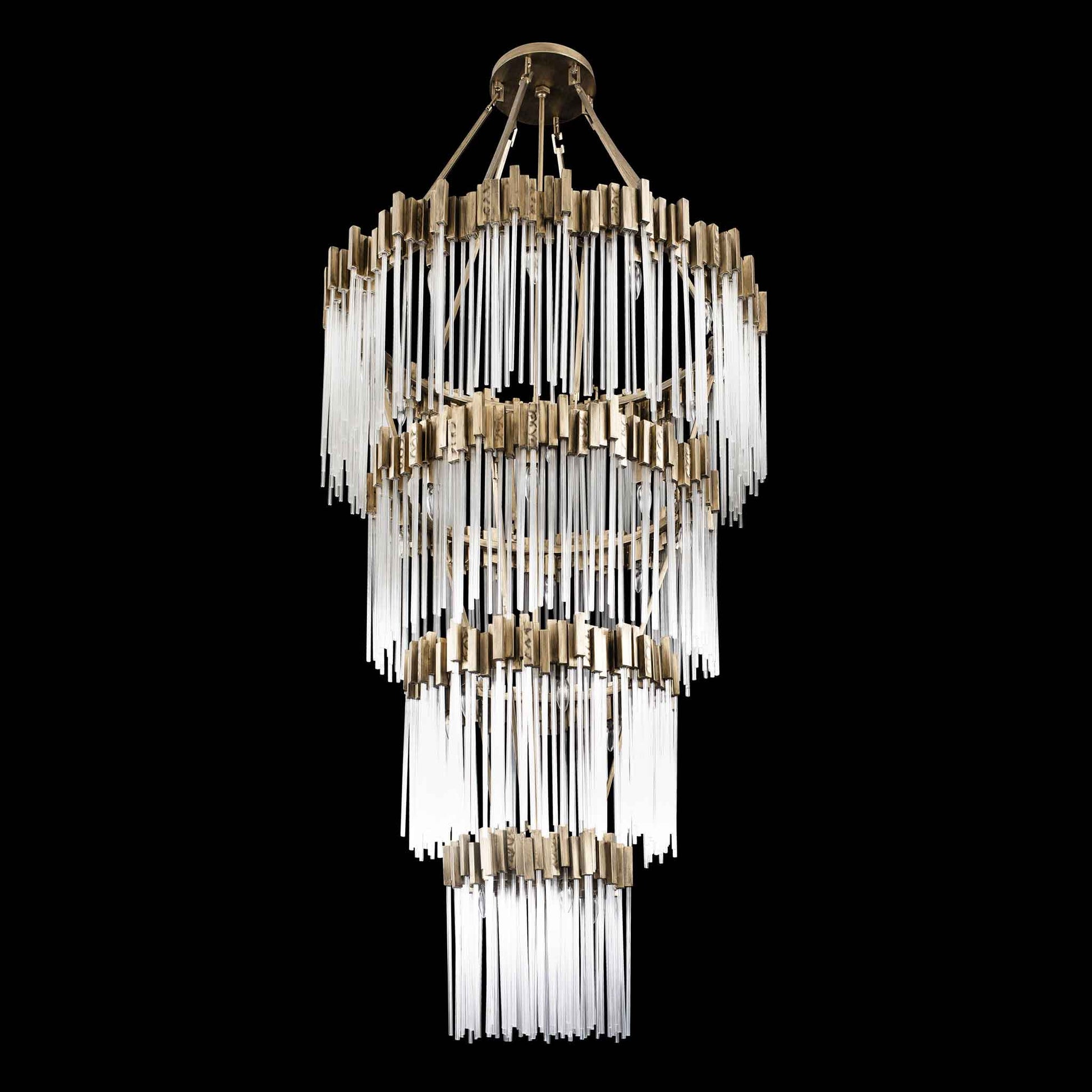 30 light 40 inch 4 tier havana gold chandelier