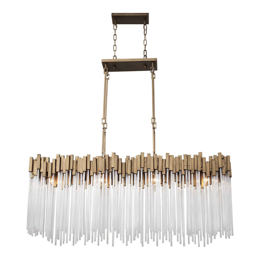 8 light 48 inch havana gold pendant