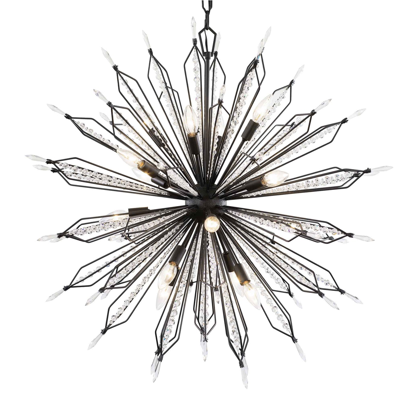 16 light 36 inch carbon pendant