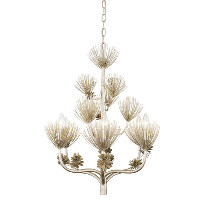 6 light 24 inch zen gold chandelier