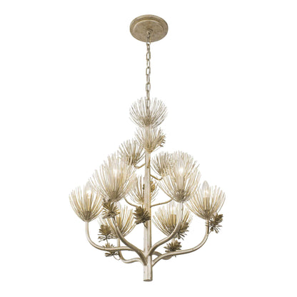 6 light 24 inch zen gold chandelier