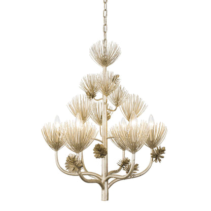 6 light 24 inch zen gold chandelier