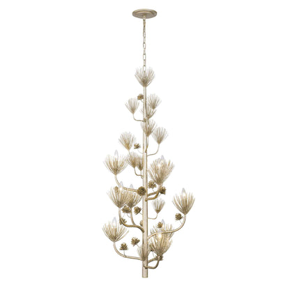 9 light 30 inch 3 tier zen gold chandelier