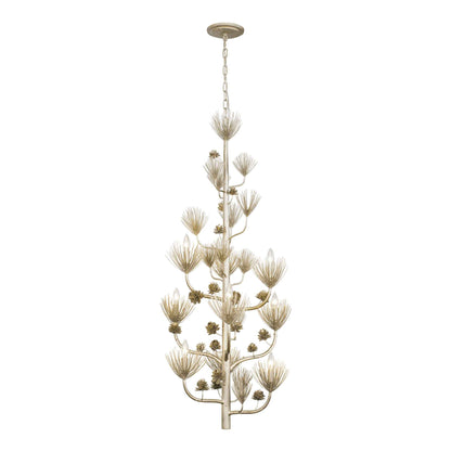 9 light 30 inch 3 tier zen gold chandelier