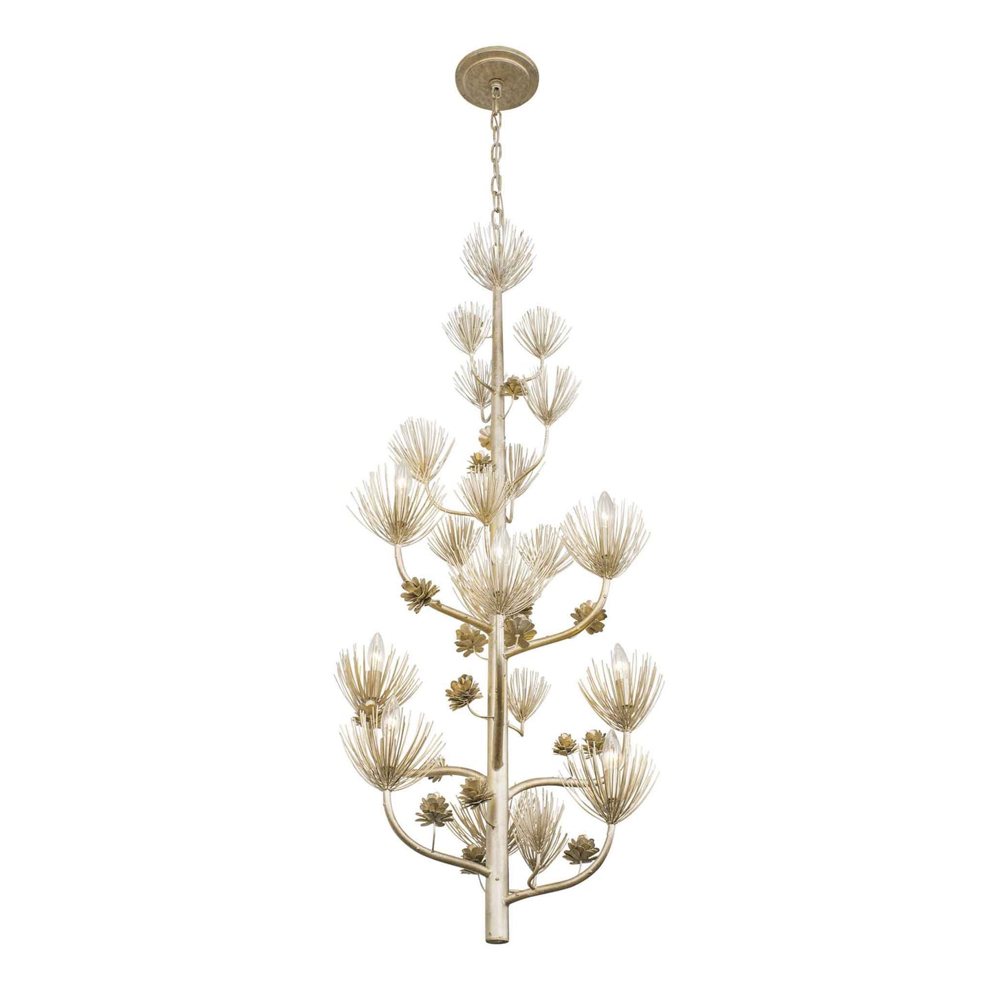 9 light 30 inch 3 tier zen gold chandelier