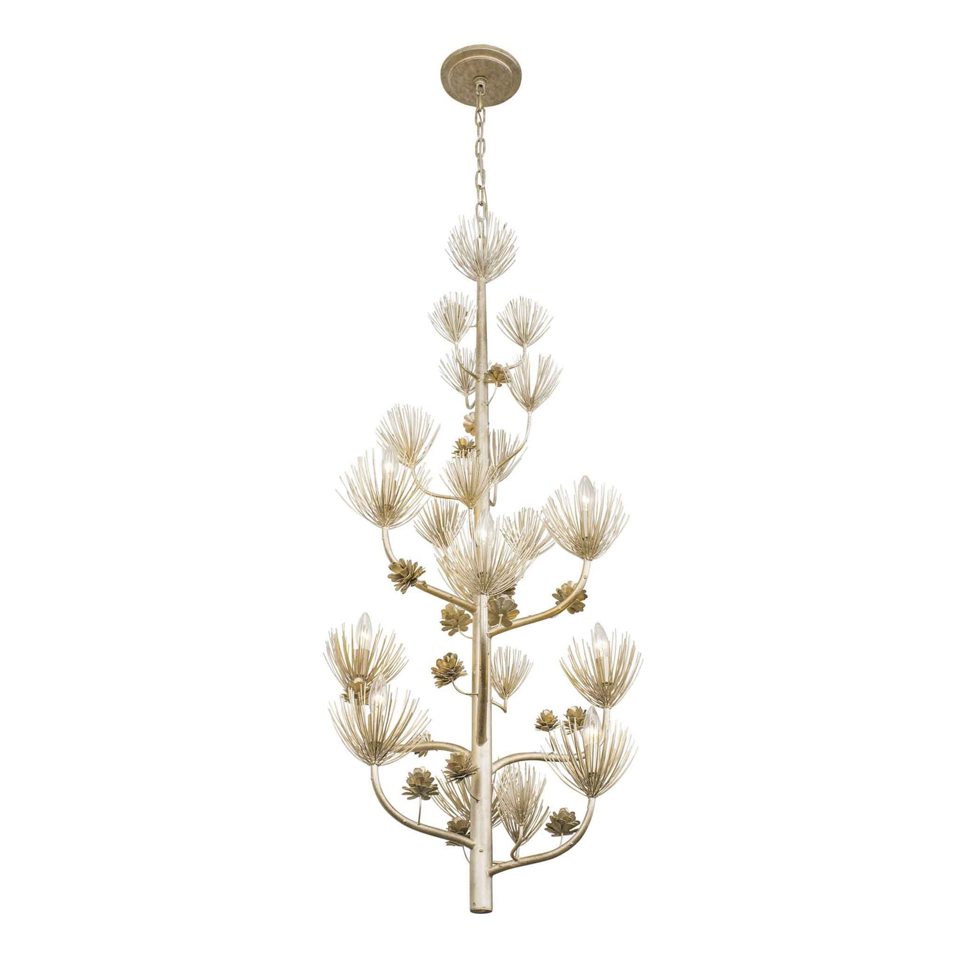 9 light 30 inch 3 tier zen gold chandelier