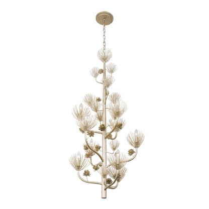 9 light 30 inch 3 tier zen gold chandelier