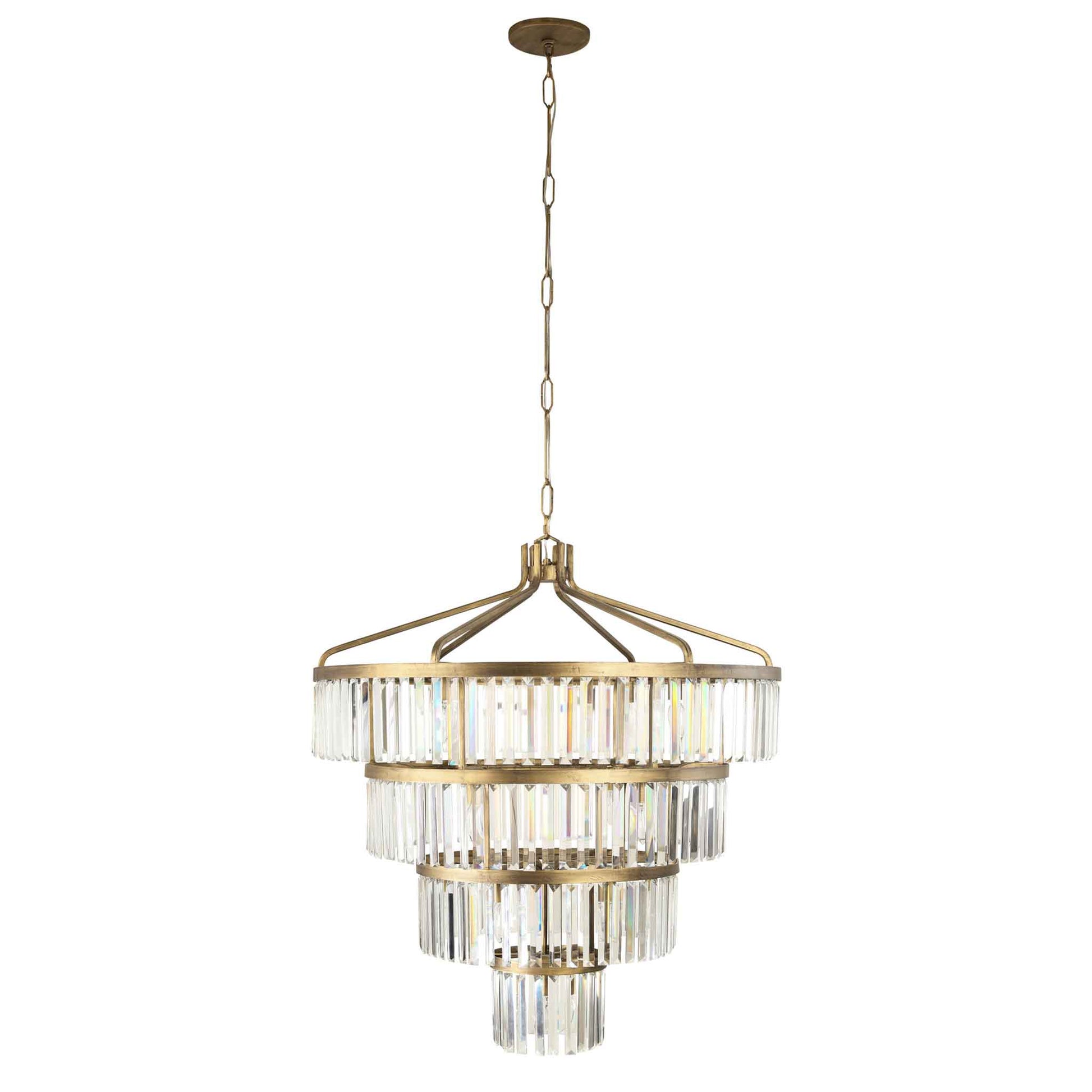 19 light 36 inch 4 tier havana gold pendant