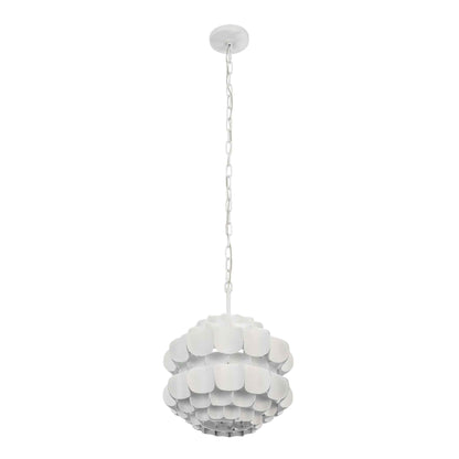 1 light 16 inch matte white pendant