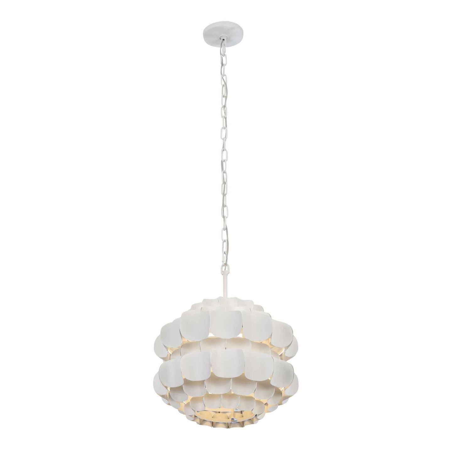 1 light 16 inch matte white pendant