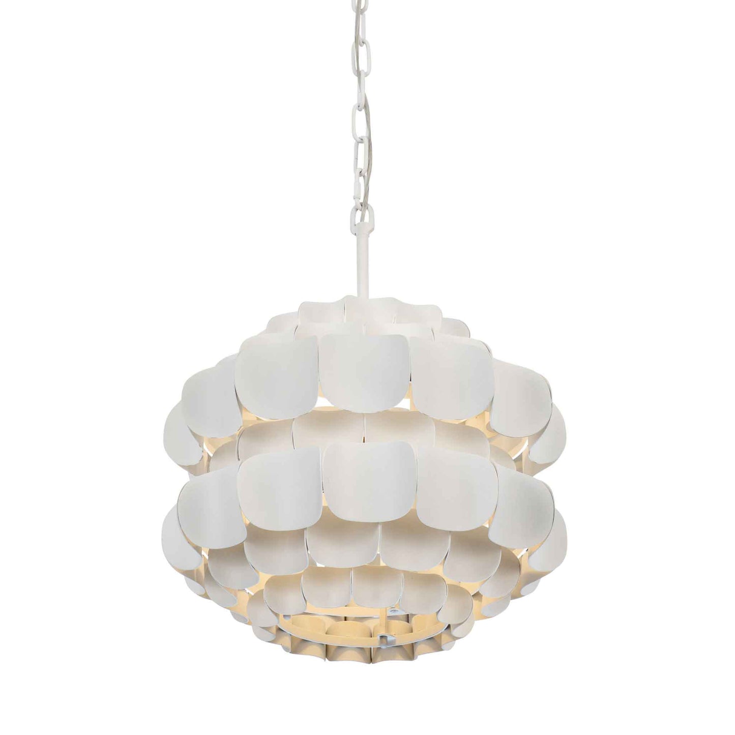 1 light 16 inch matte white pendant