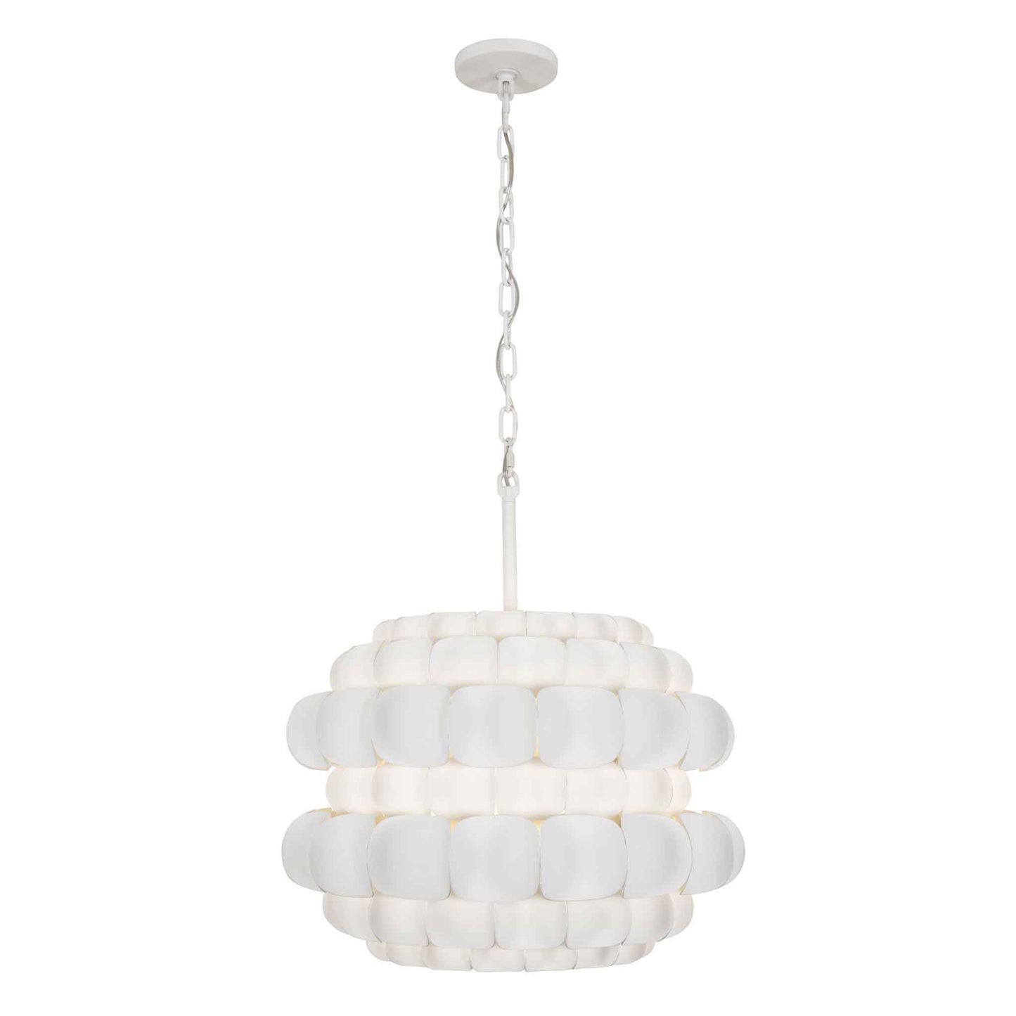 3 light 20 inch matte white pendant