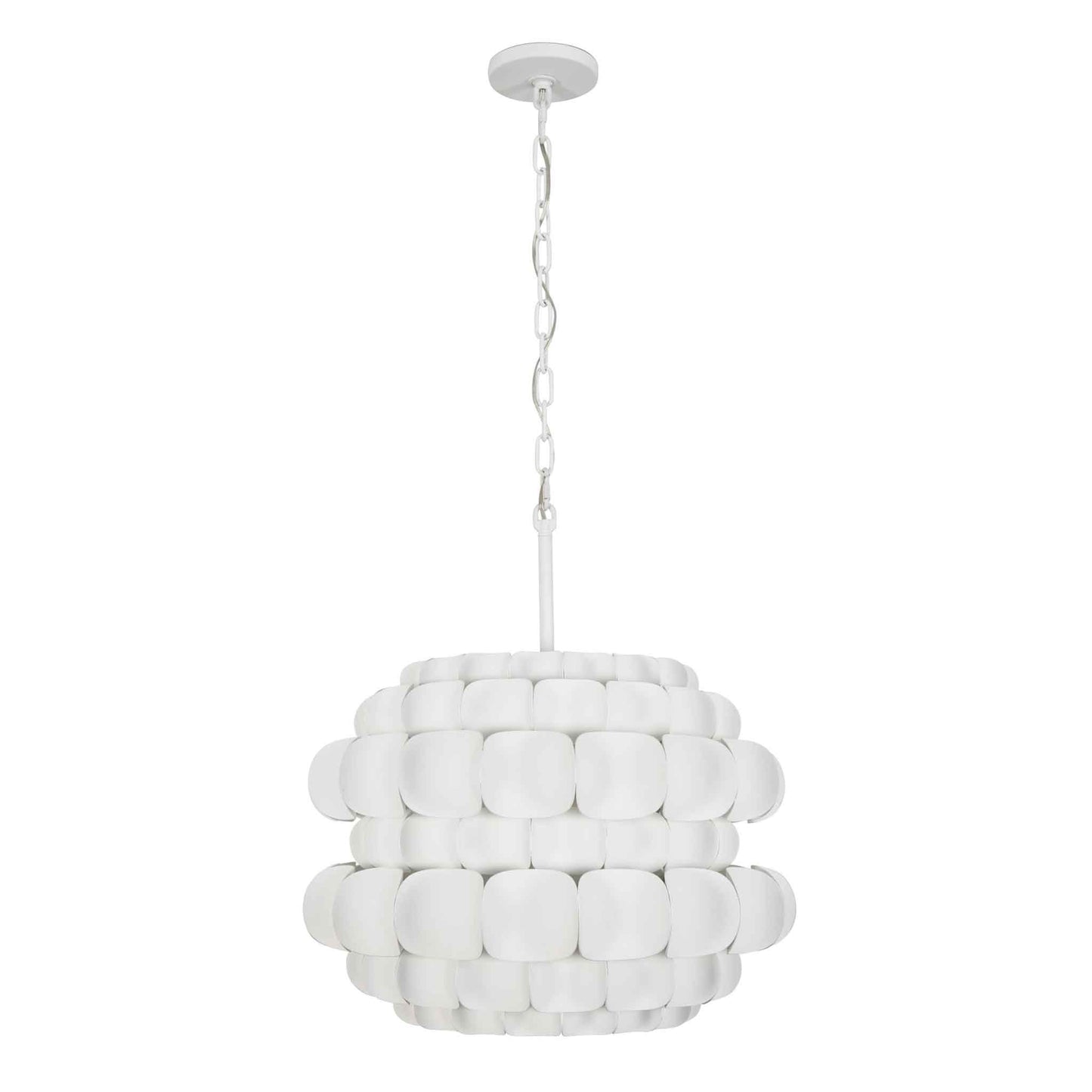 3 light 20 inch matte white pendant