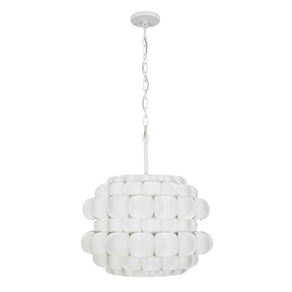 3 light 20 inch matte white pendant