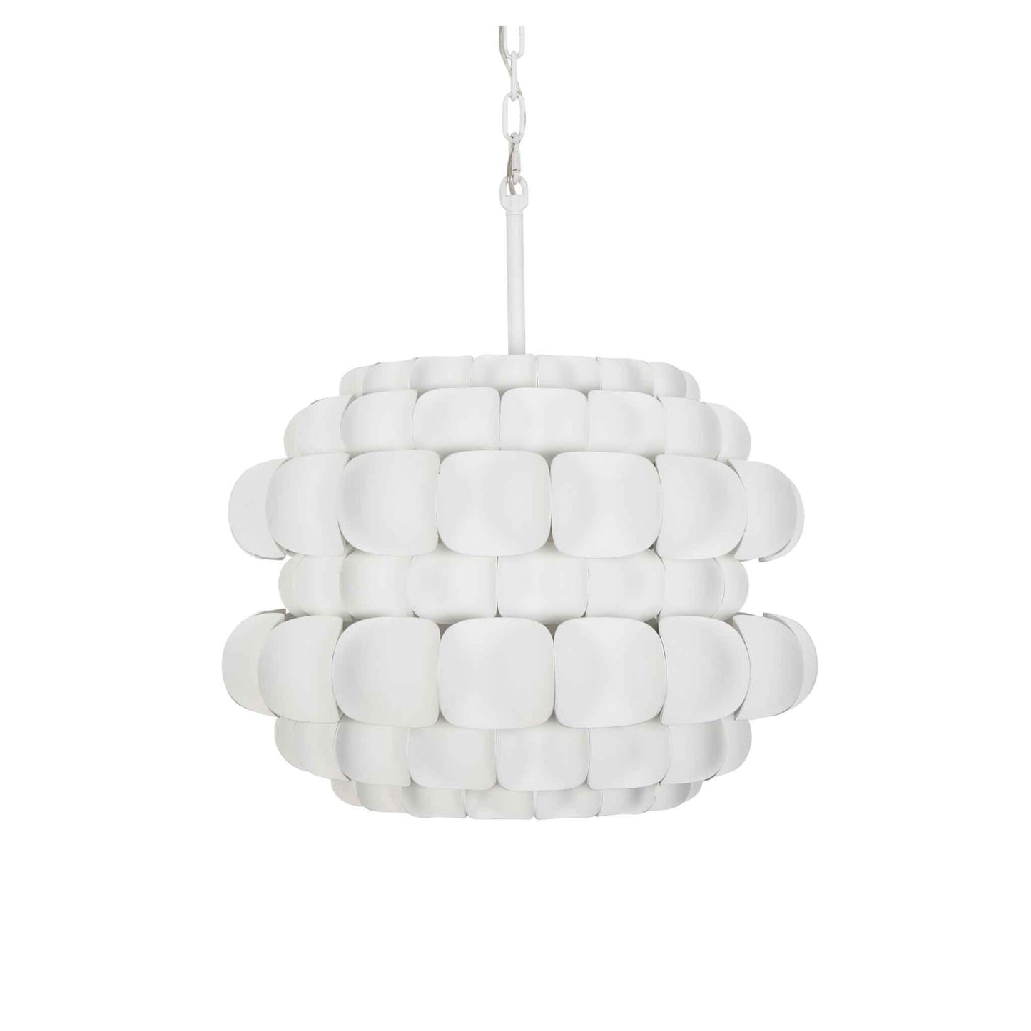 3 light 20 inch matte white pendant