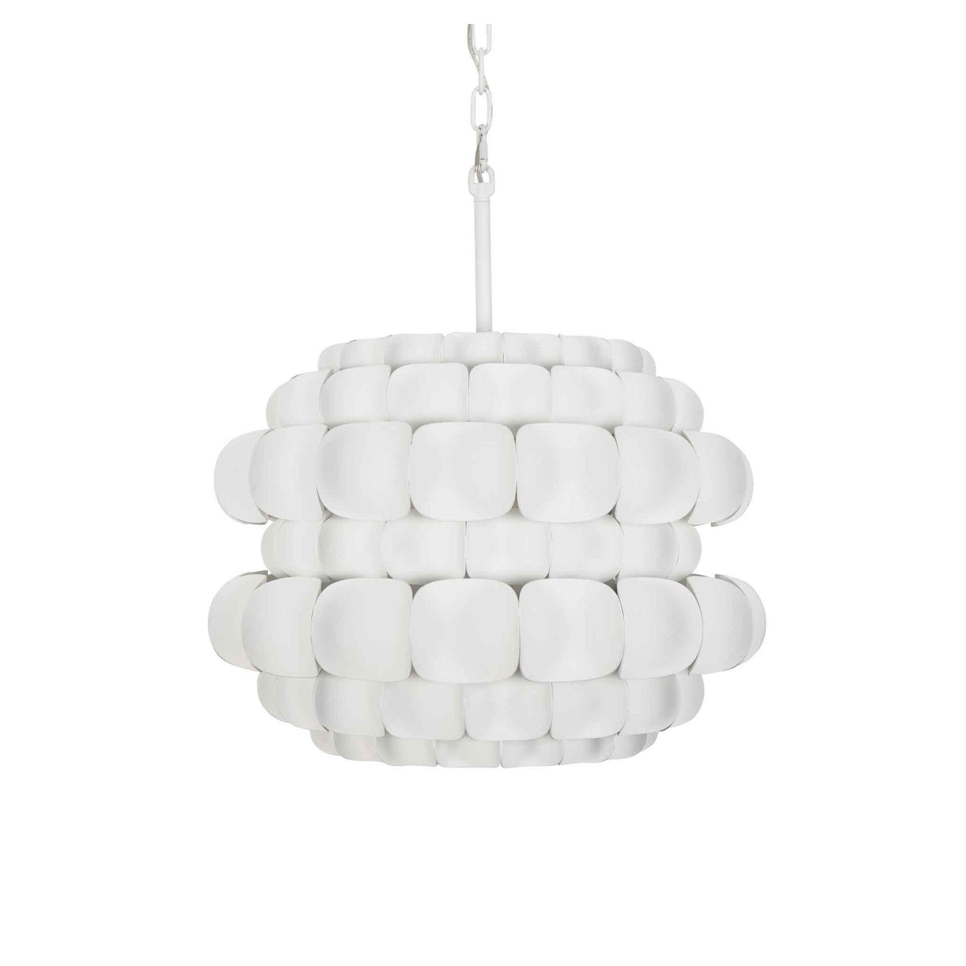 3 light 20 inch matte white pendant