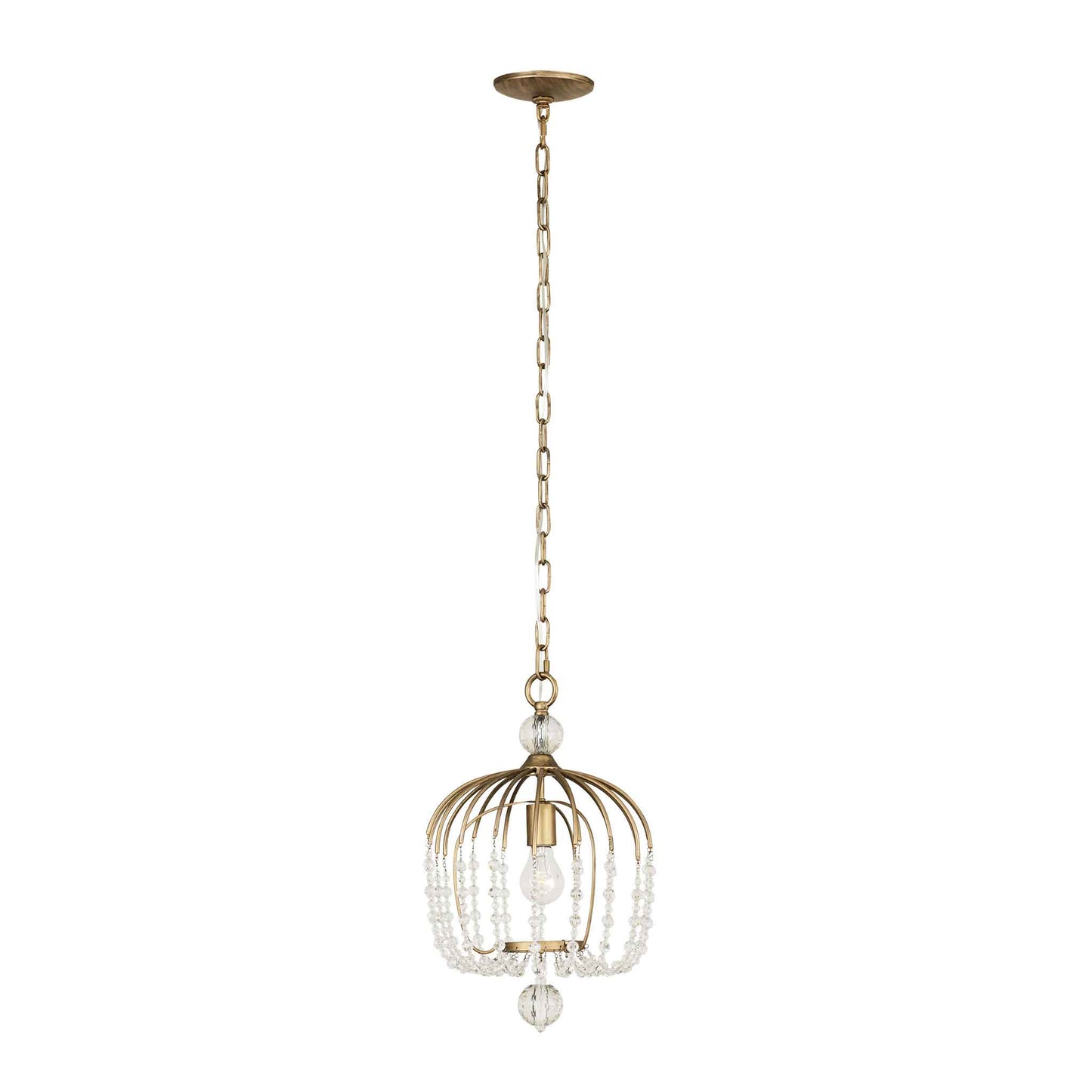 1 light 12 inch havana gold pendant