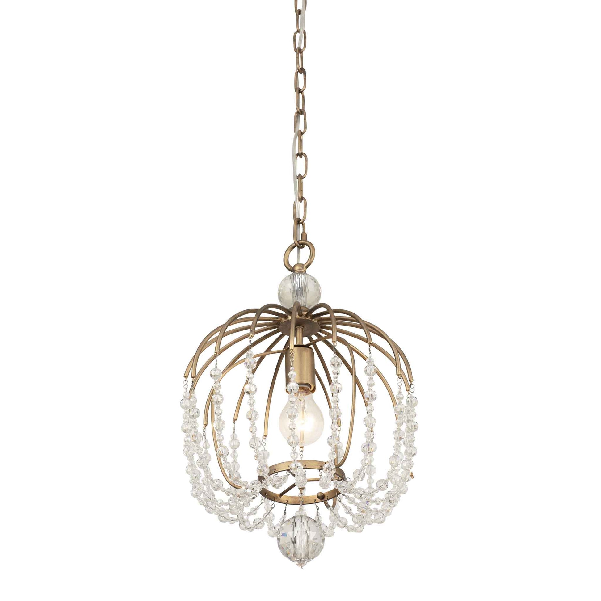 1 light 12 inch havana gold pendant