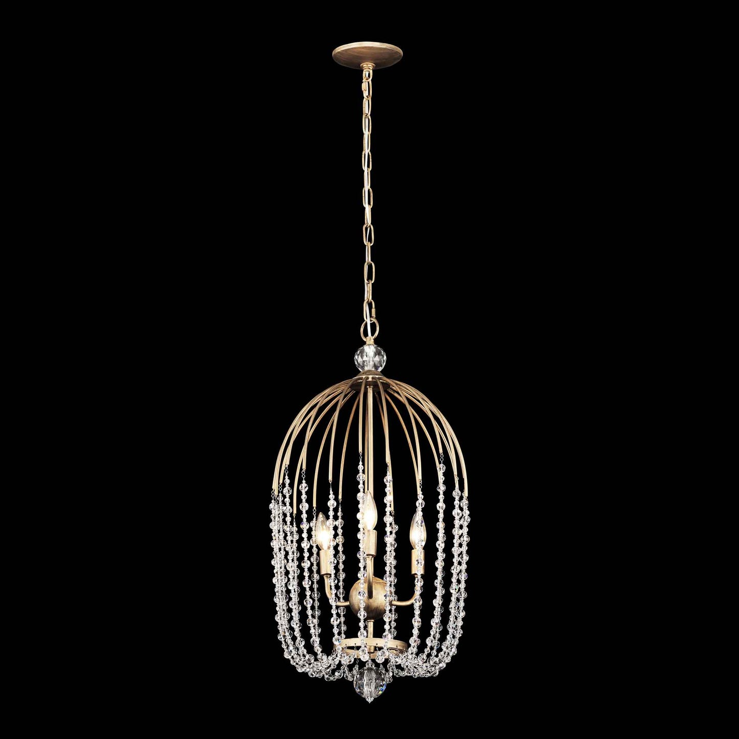 3 light 14 inch havana gold pendant