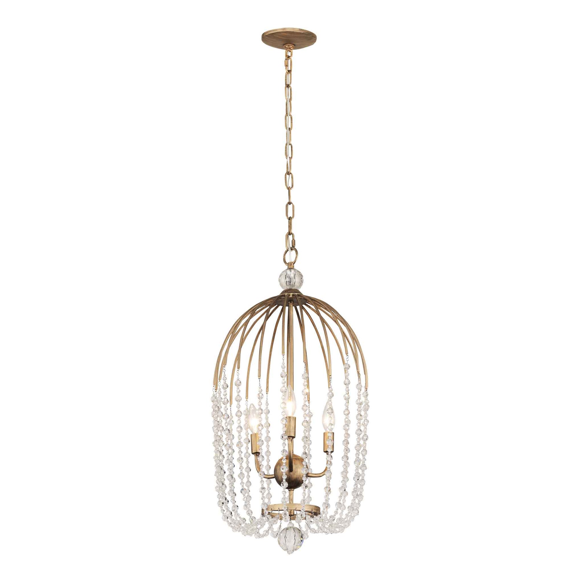 3 light 14 inch havana gold pendant