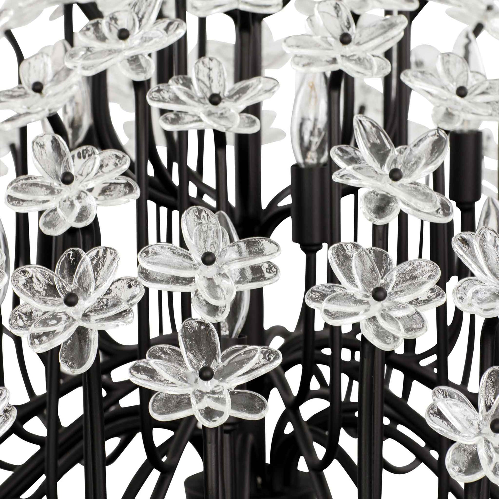 15 light 40 inch matte black chandelier