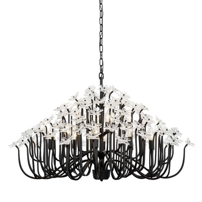 15 light 40 inch matte black chandelier