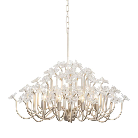 8 light 32 inch gold dust and artifact chandelier