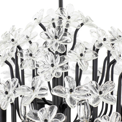 8 light 32 inch matte black chandelier