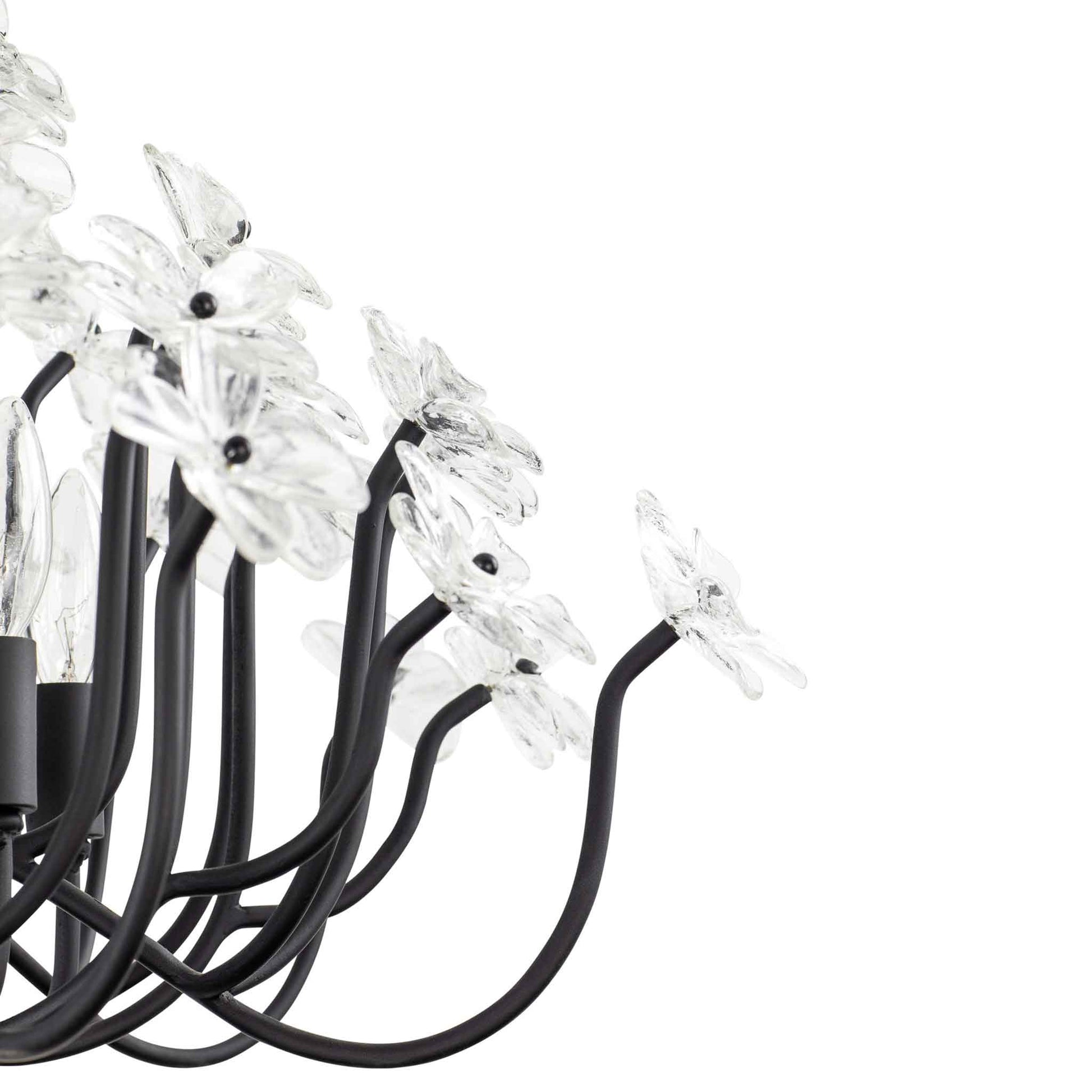 8 light 32 inch matte black chandelier