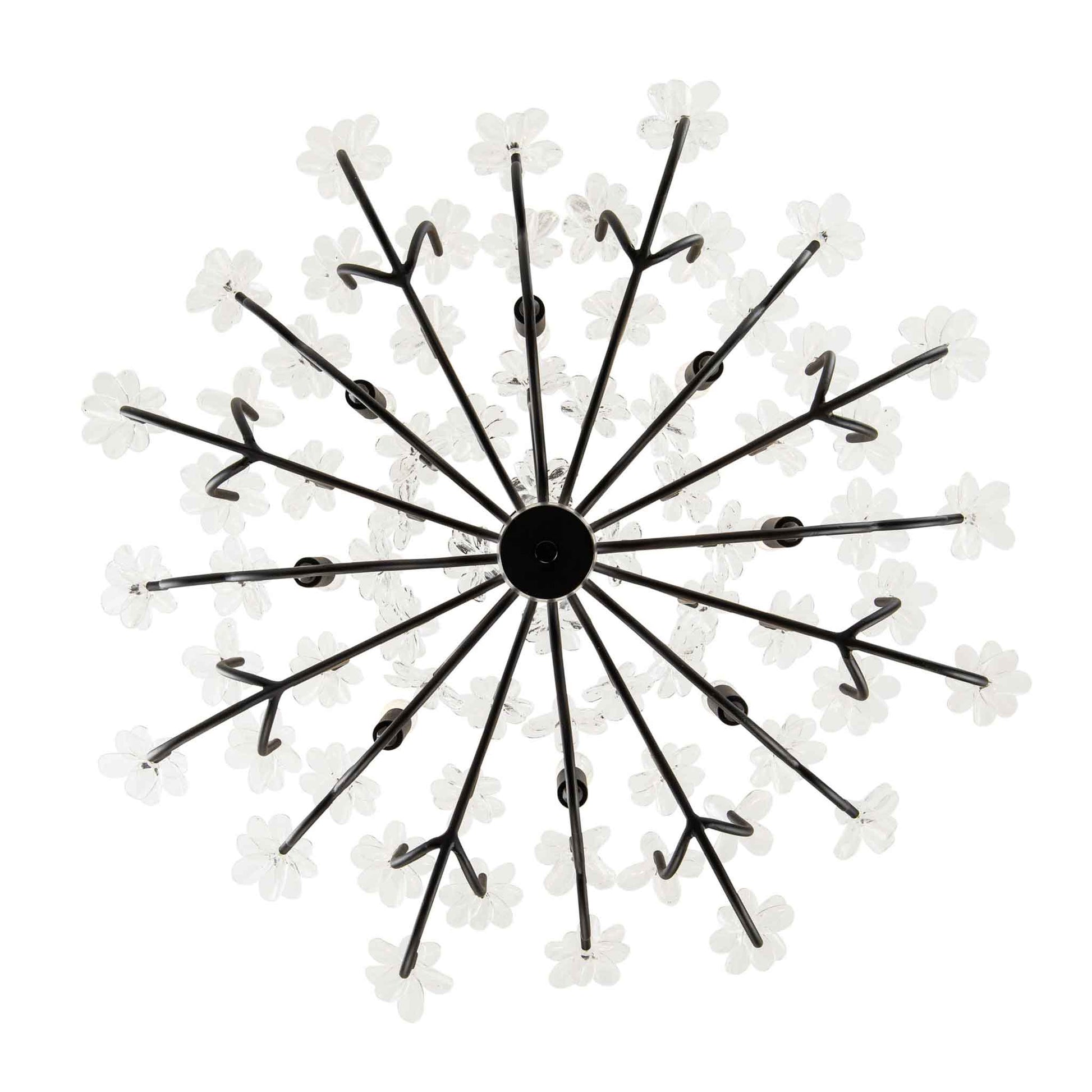 8 light 32 inch matte black chandelier